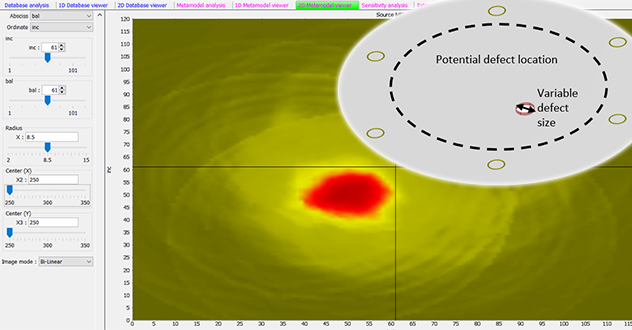Image : Damage monitoring with CIVA SHM