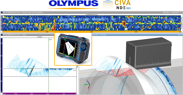 Image : Compatibility has been enhanced between CIVA & CIVA Analysis 2021 and Olympus systems and probes!